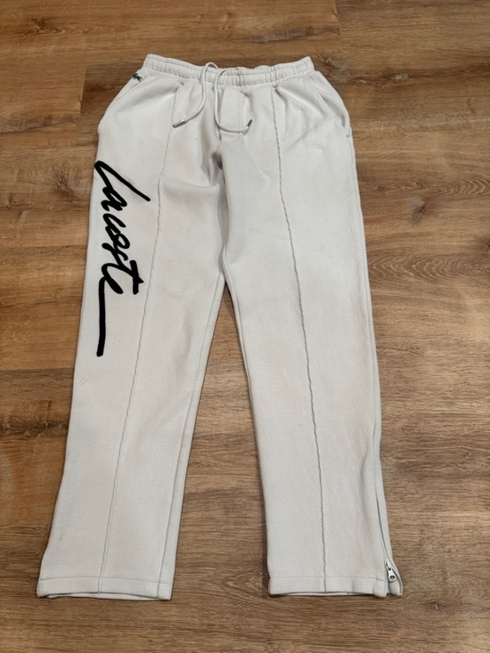 Lacoste Other - Lacoste Cream Fleece Joggers with Back Patch Pocket
